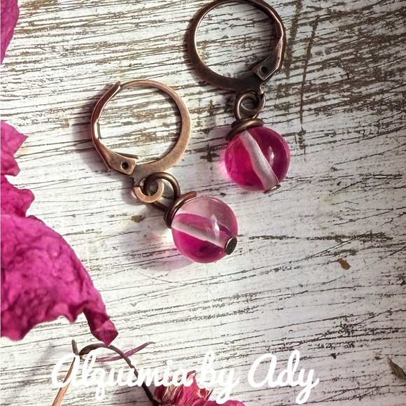 Alquimia Earrings Minimalist Design aura quartz - Picture 1 of 1